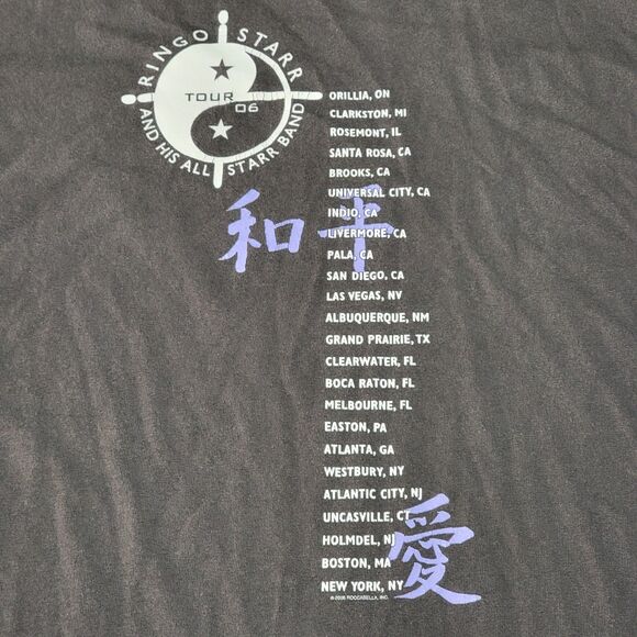 Tennessee River SS Grey Unisex Tee "Ringo Starr Tour 06" - Size 2XL - Picture 3 of 6